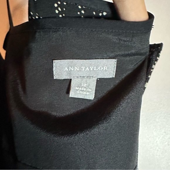 NWOT Ann Taylor Black and White Silk Paisley Midi Dress 12 - Picture 6 of 9